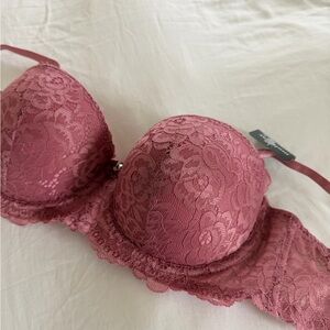 Lace Underwire Bra in Mauve